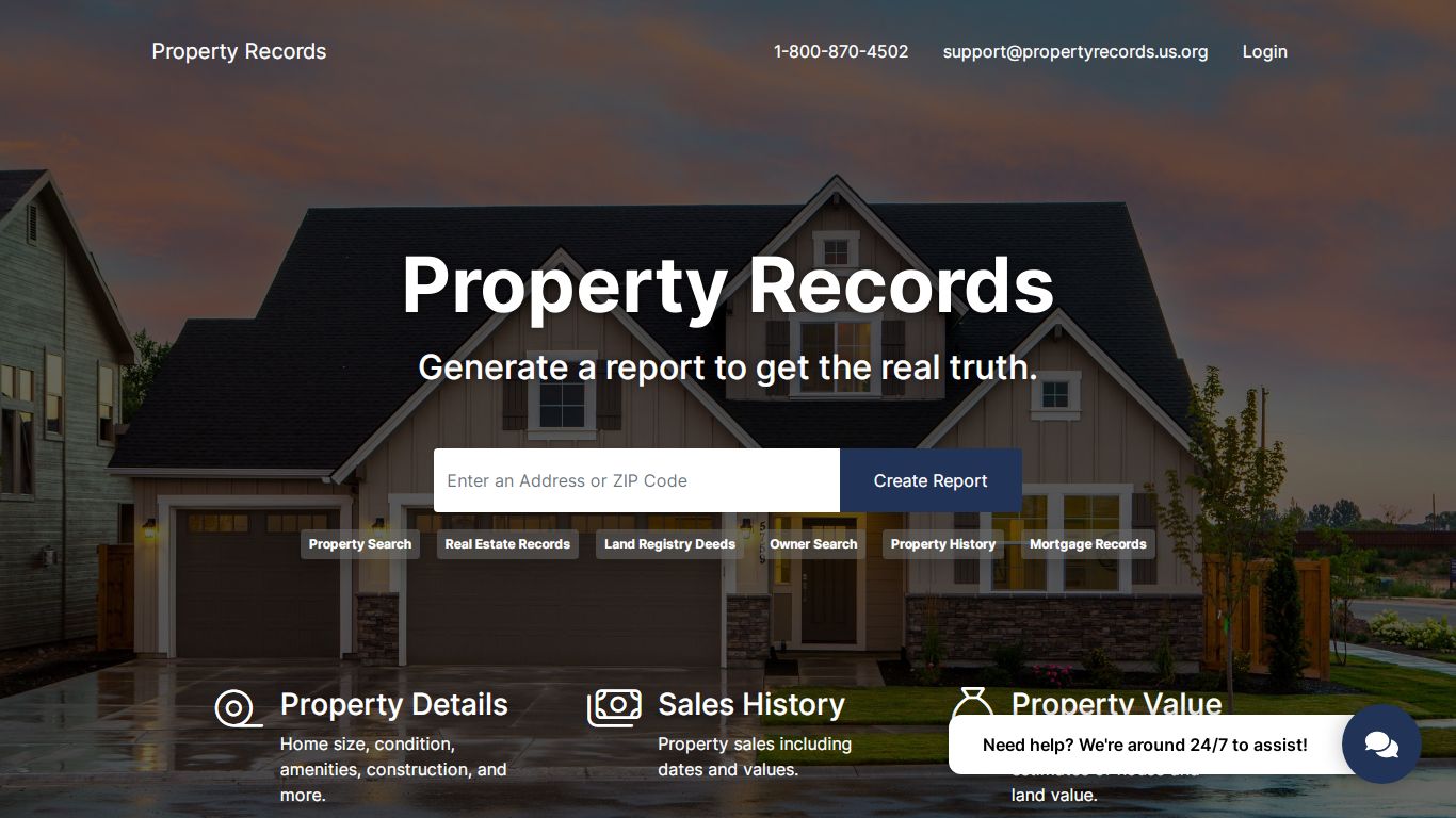 Property Records - Get an instant property report now